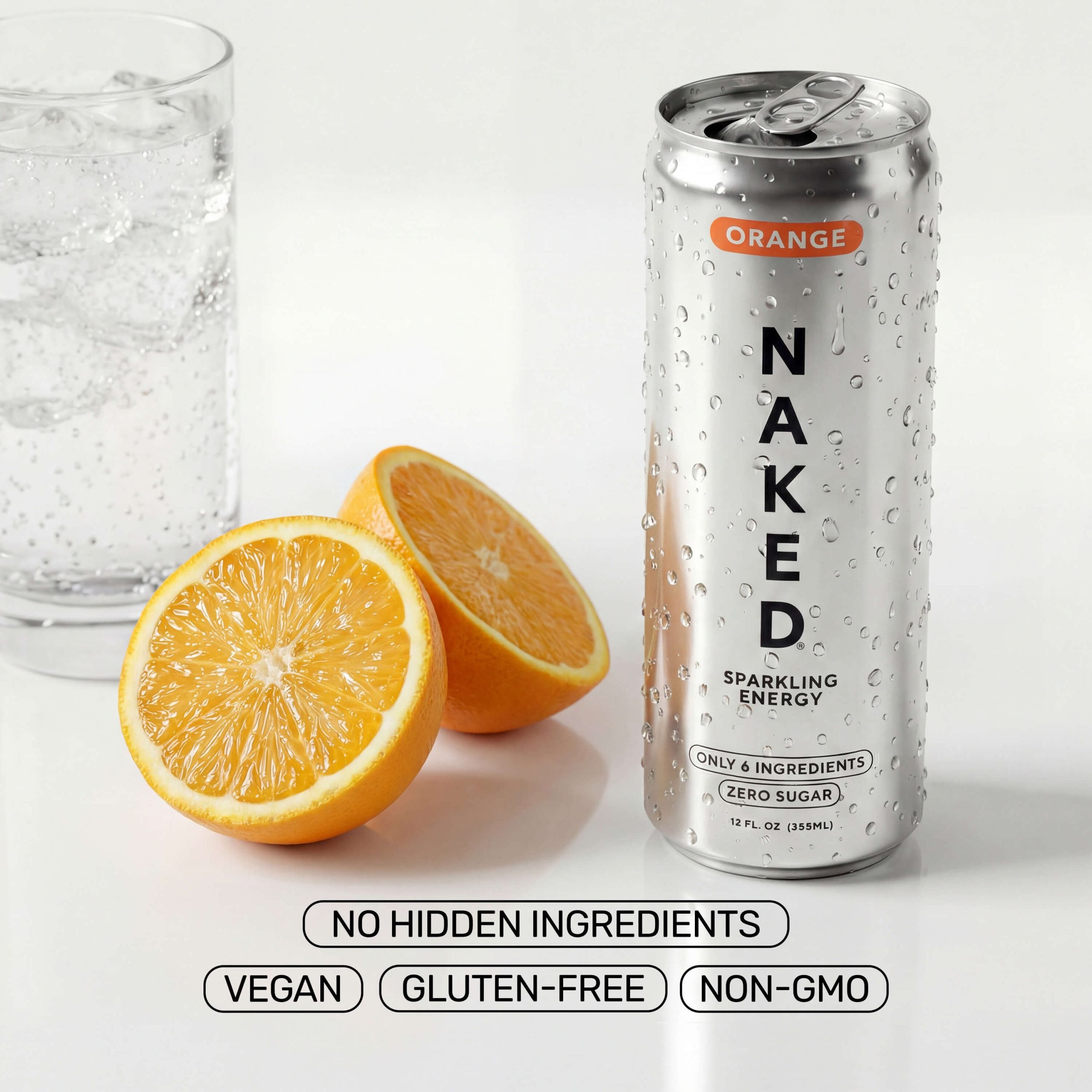 Orange Naked Sparkling Energy - Orange - Daily Active Lifestyle Essential