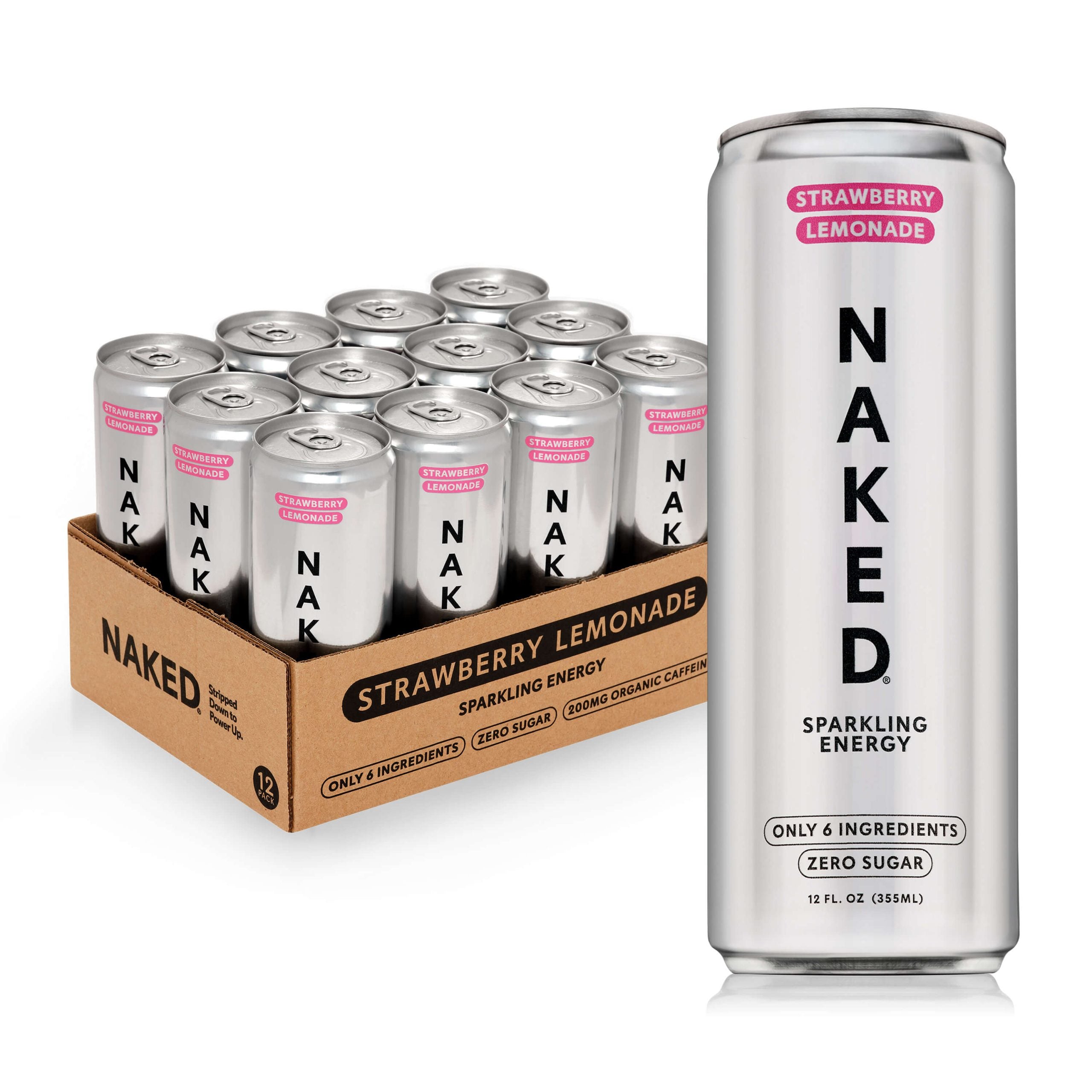 Strawberry Lemonade Naked Sparkling Energy - Strawberry Lemonade - Daily Active Lifestyle Essential