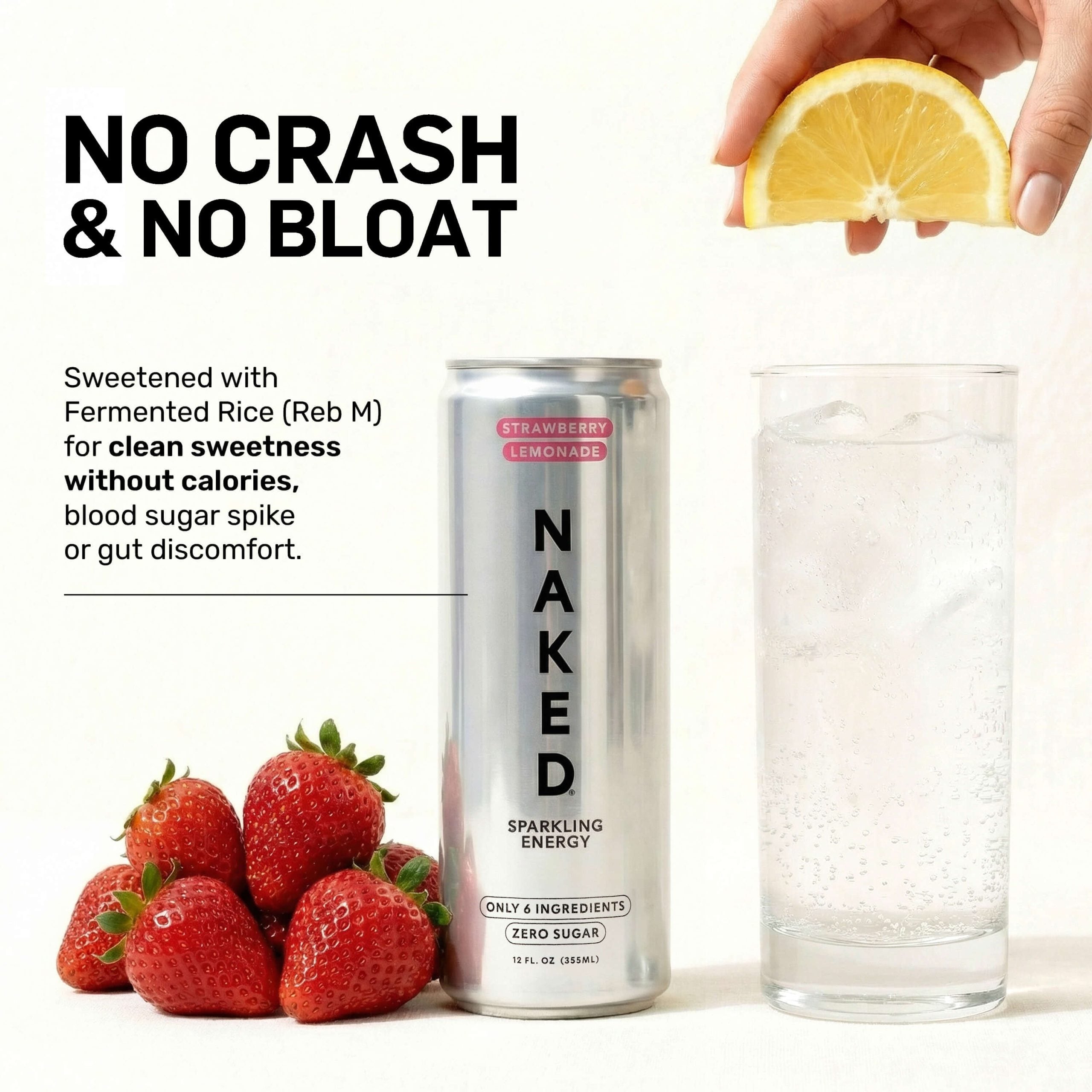 Strawberry Lemonade Naked Sparkling Energy - Strawberry Lemonade - Daily Active Lifestyle Essential
