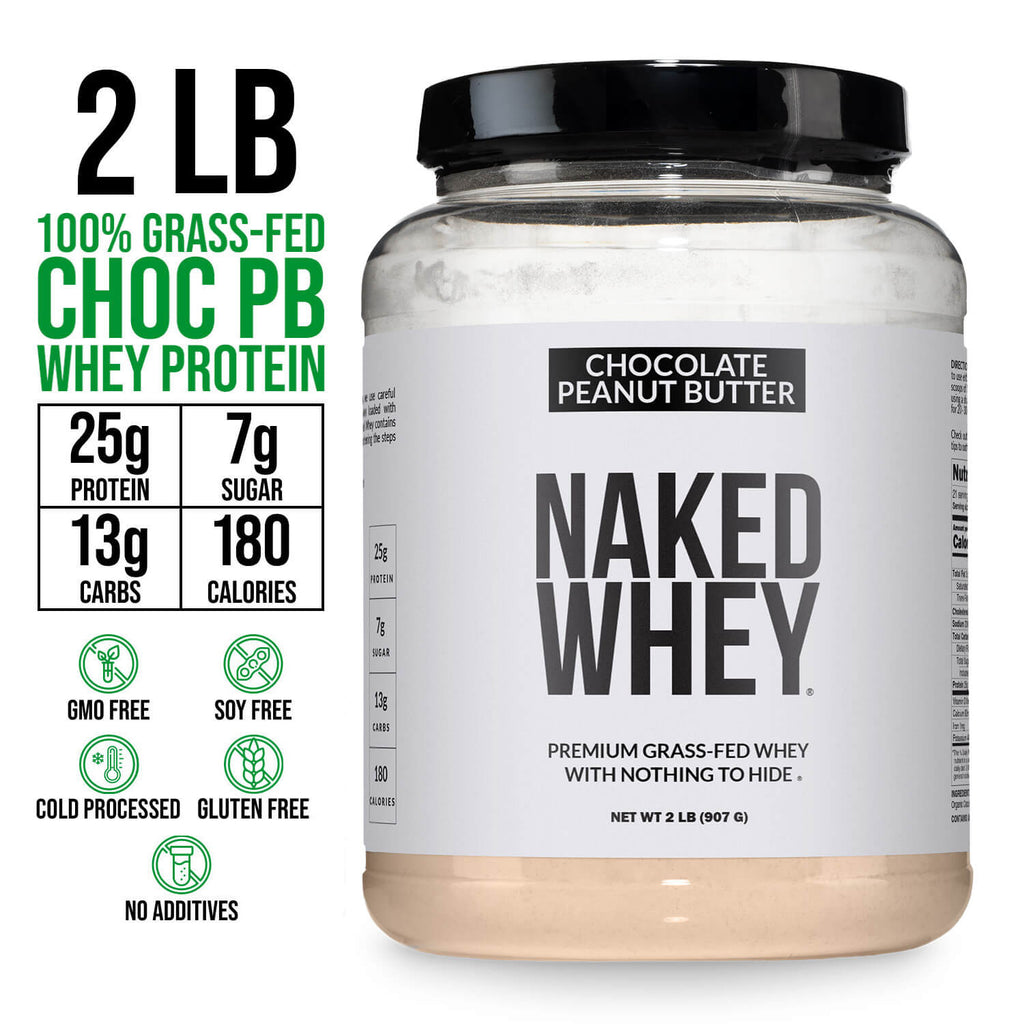 Chocolate Peanut Butter Whey Protein Powder 2LB - Chocolate PB - Post Workout Protein Blend