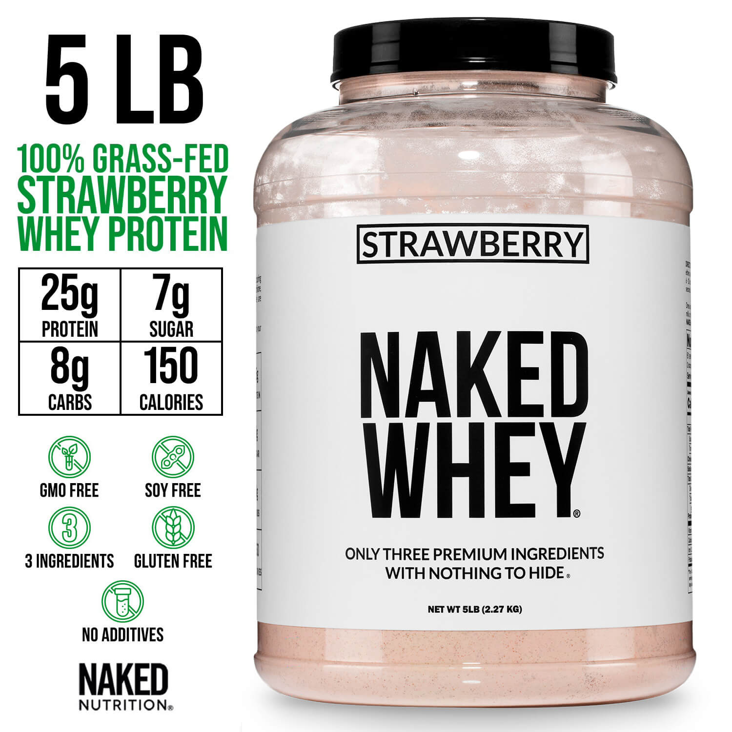 Strawberry Whey Protein Powder - Strawberry - Post Workout Protein Blend