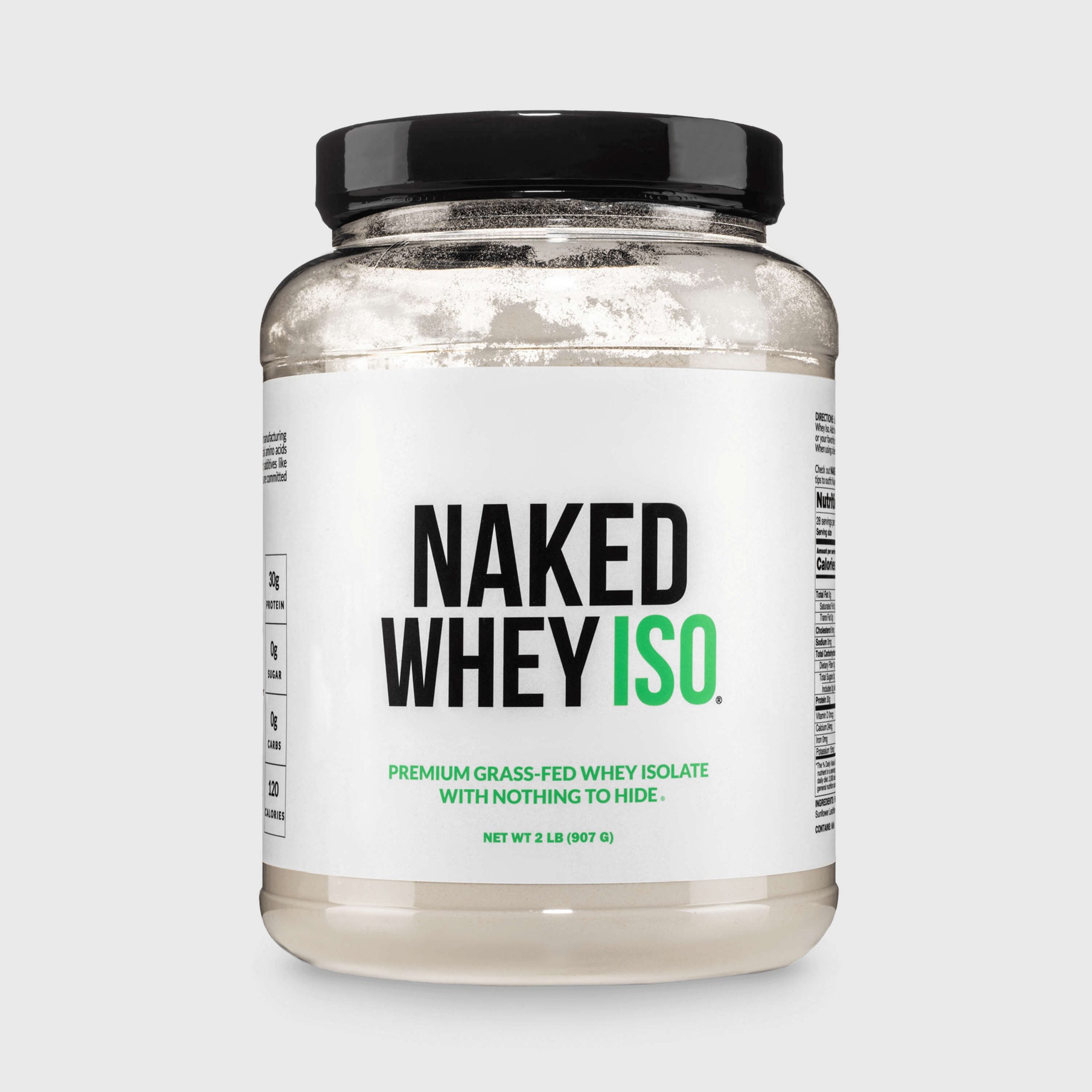 Grass Fed Whey Isolate Protein Powder - Unflavored - Post Workout Protein Blend