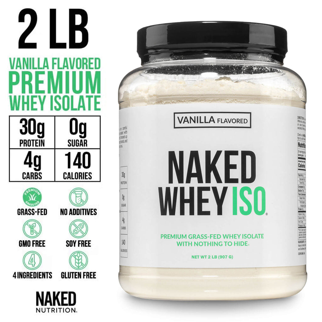 Vanilla Grass-Fed Whey Isolate Protein Powder - Vanilla - Post Workout Protein Blend