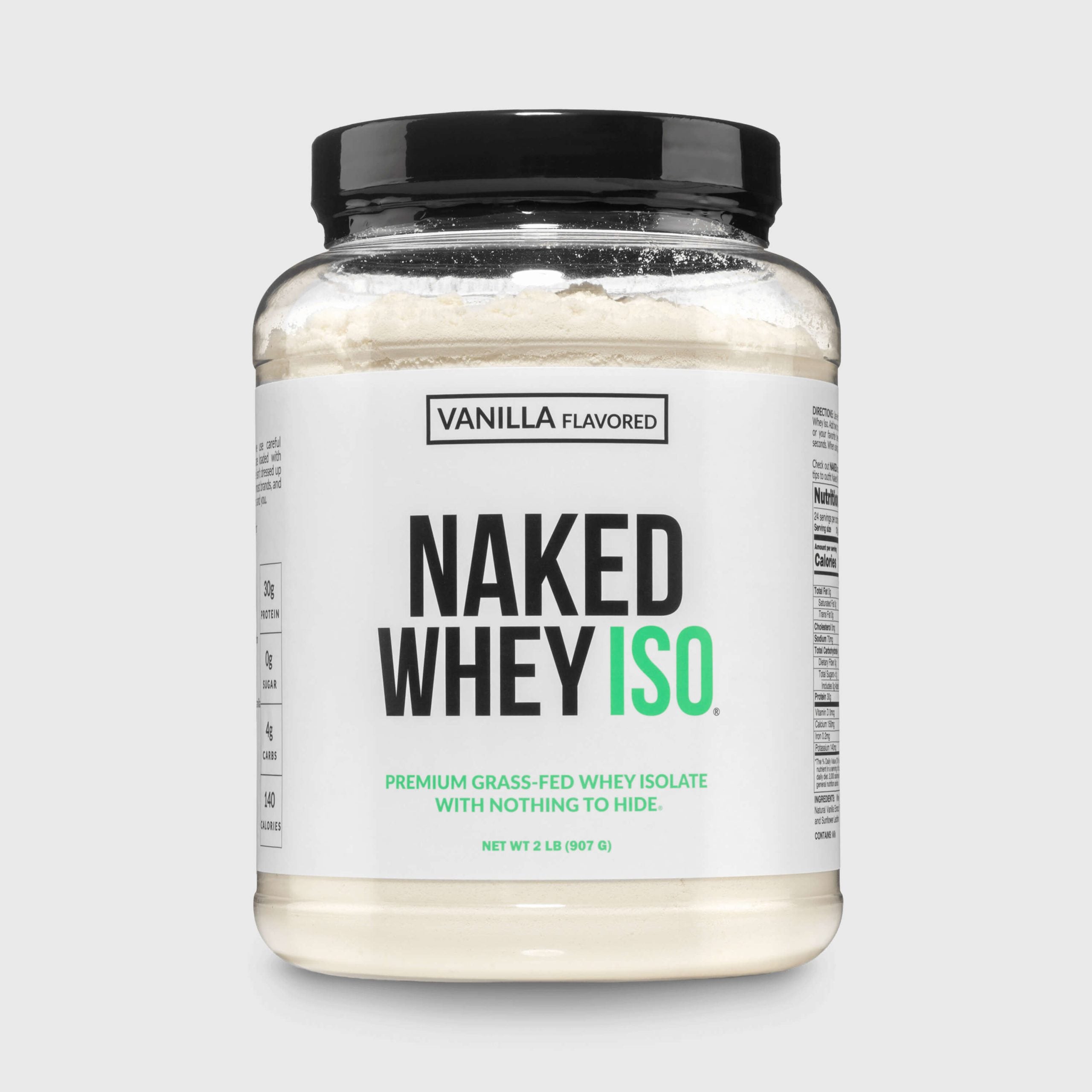 Vanilla Grass-Fed Whey Isolate Protein Powder - Vanilla - Post Workout Protein Blend