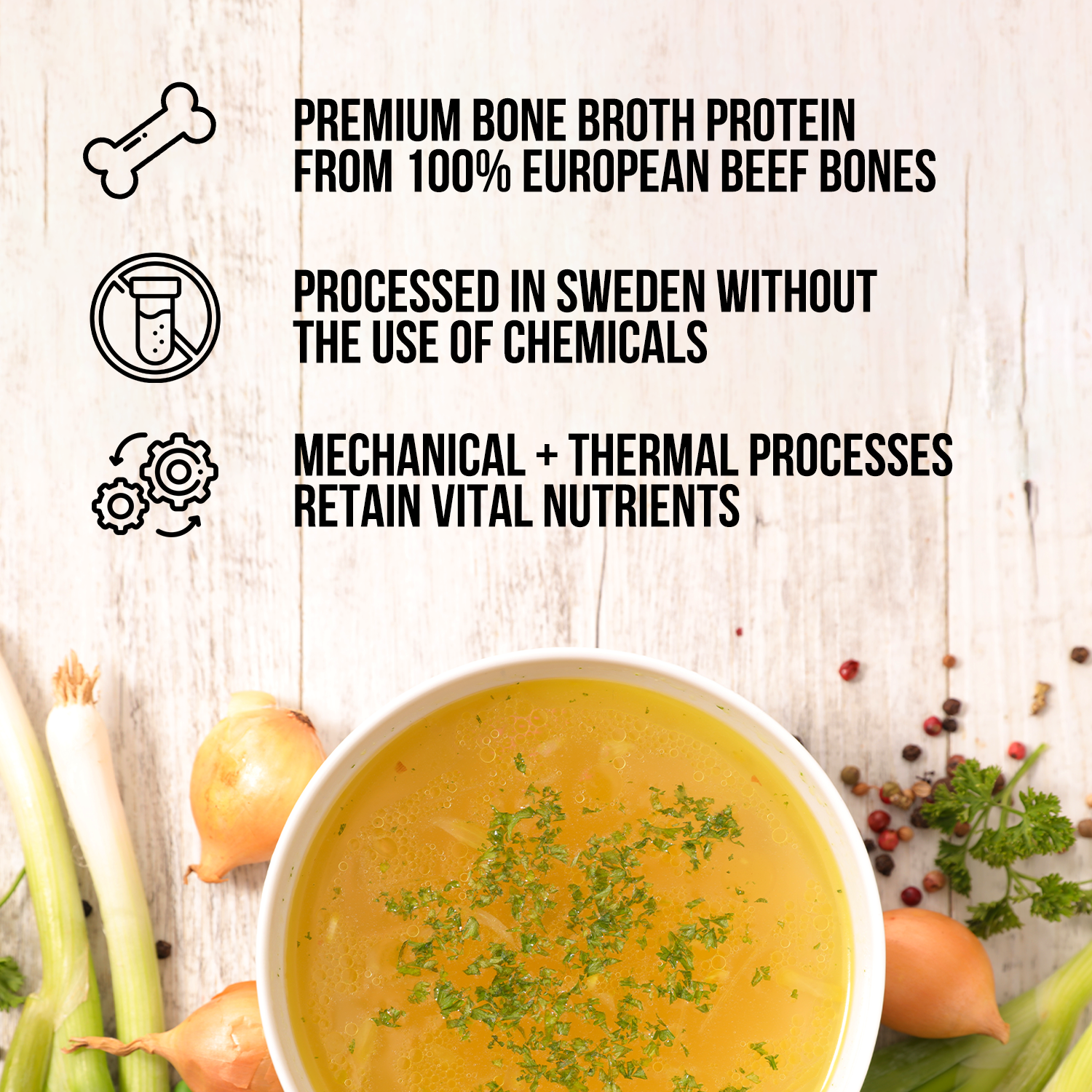 Bone Broth Protein Powder - Everyday Wellness Drink Mix