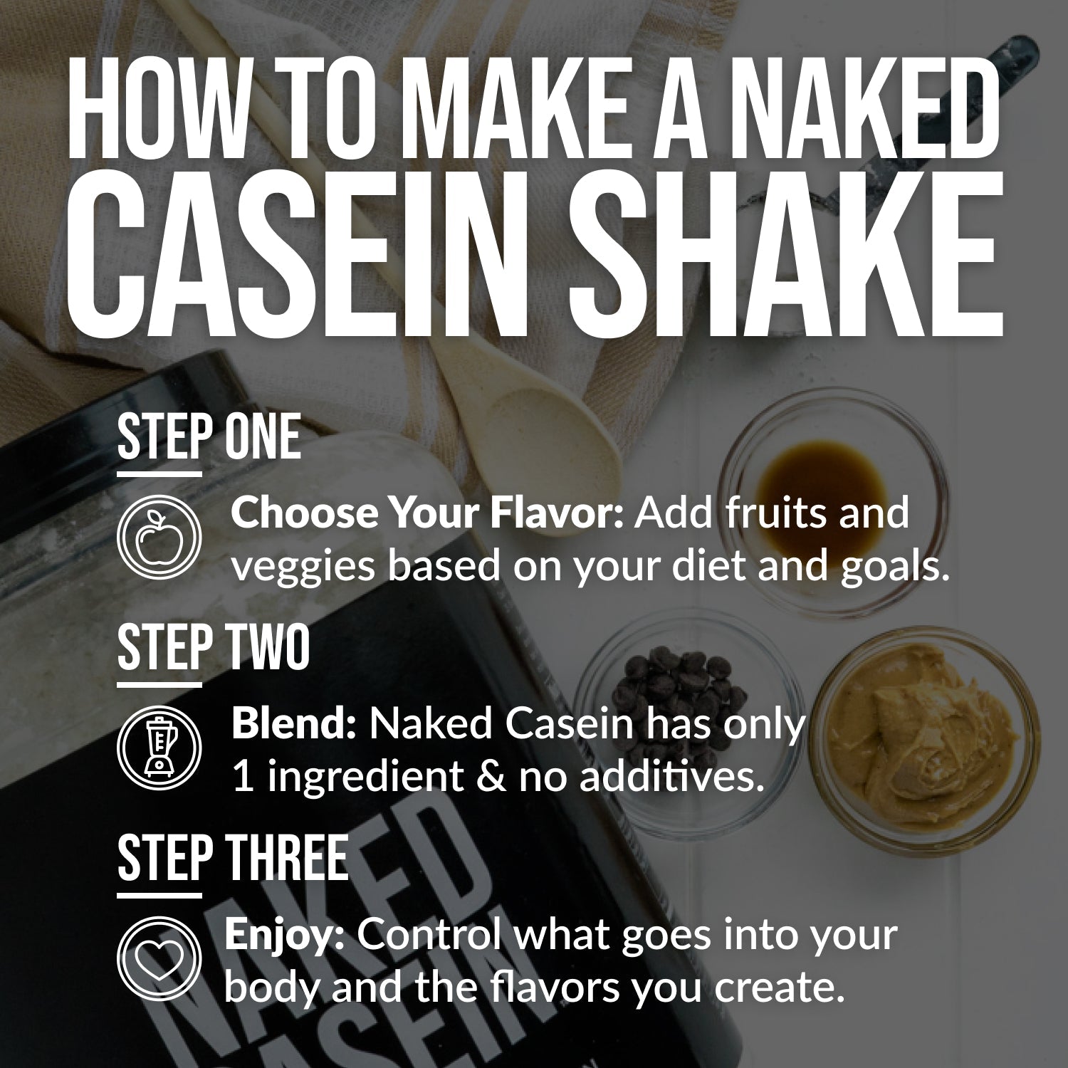 Micellar Casein Protein Powder - Unflavored - Creamy Bedtime Protein Powder