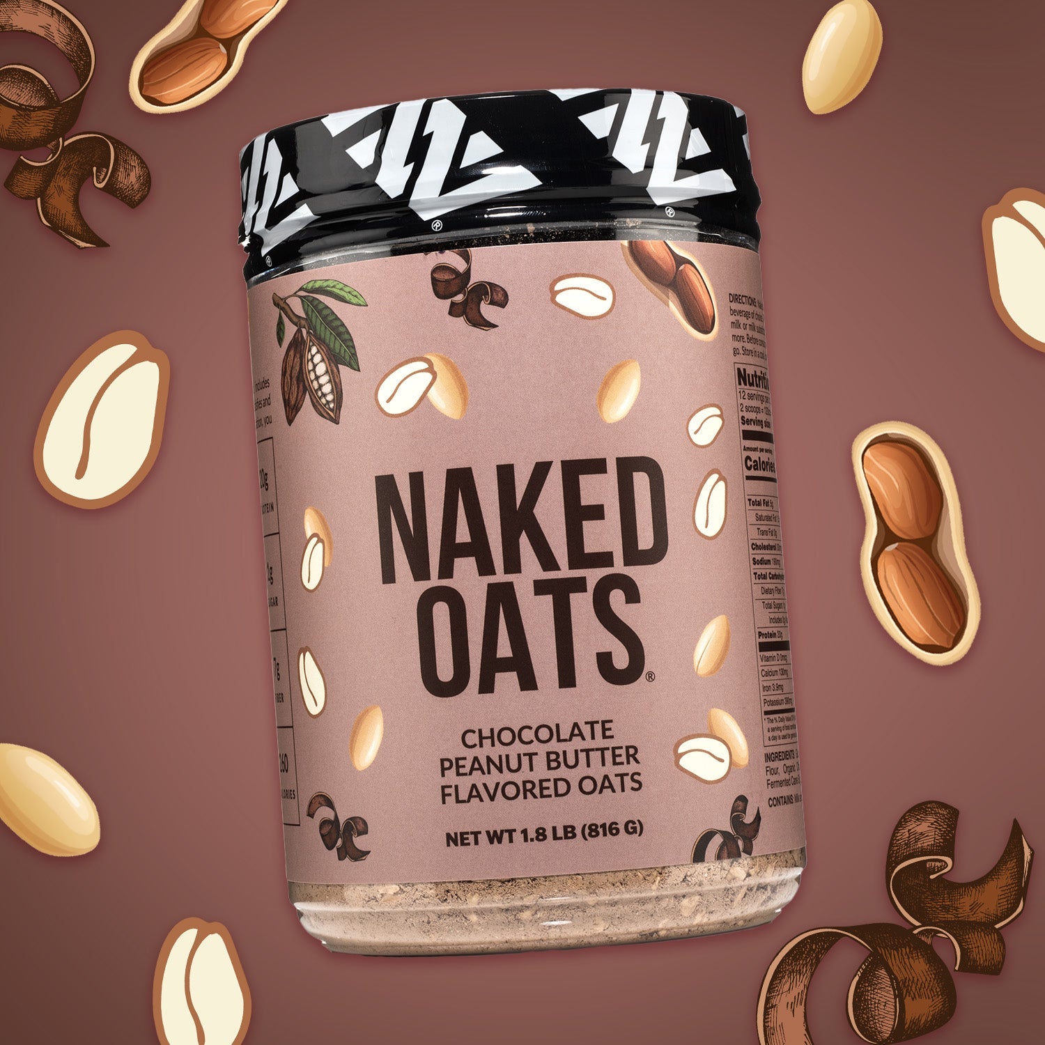Chocolate Peanut Butter Protein Oats - Chocolate Peanut Butter - Daily Active Lifestyle Essential