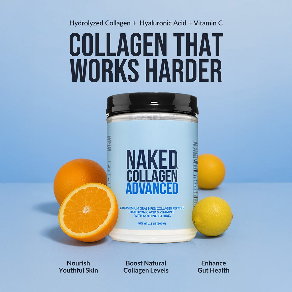 Collagen Peptides with Hyaluronic Acid - Advanced Collagen Peptides - Unflavored Collagen For Smooth Mixing