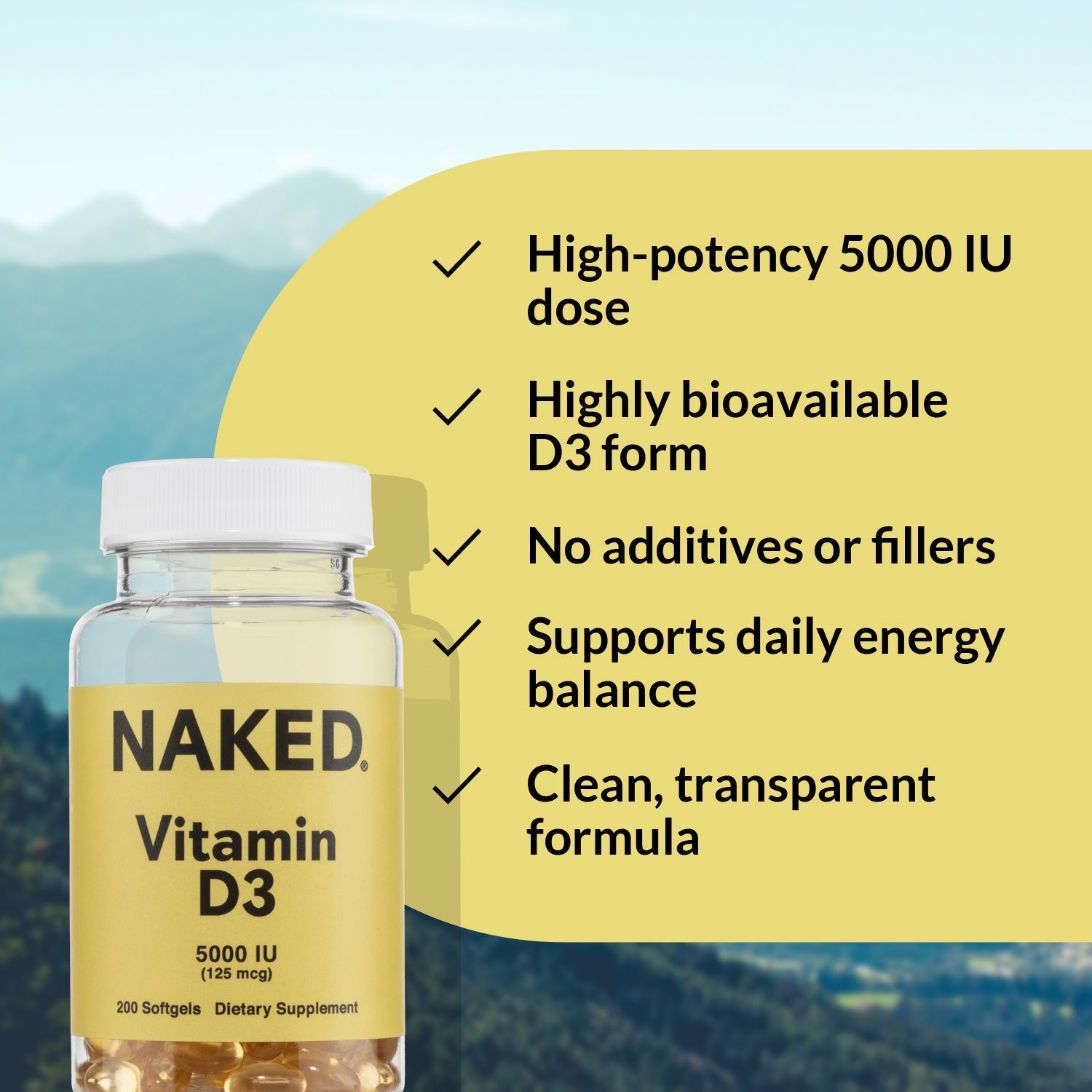 Daily Vitamin D3 Supplement - Vitamin D3 - Daily Active Lifestyle Essential