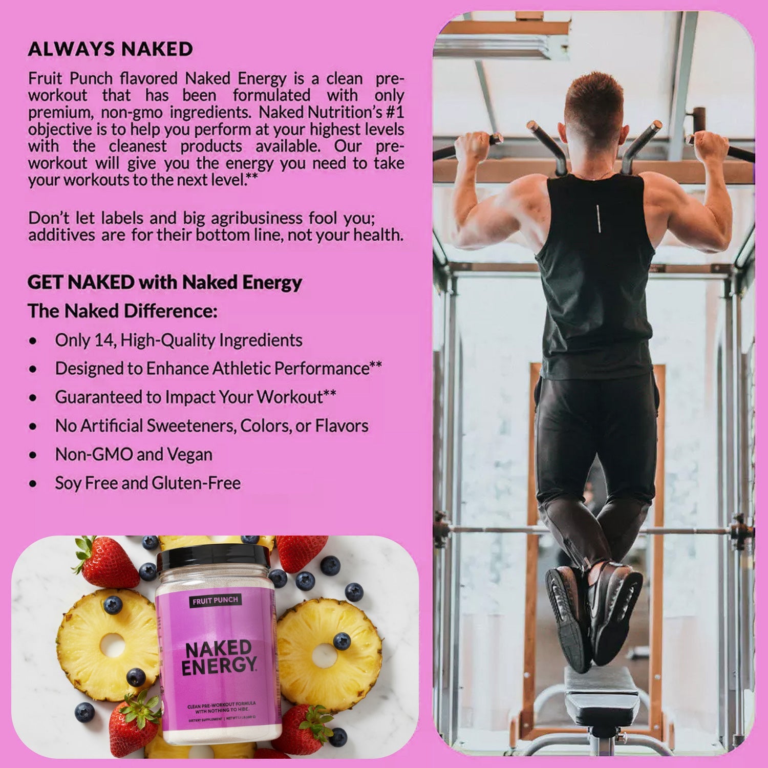 Fruit Punch Pre Workout Supplement - Fruit Punch - Simple Pre Training Boost