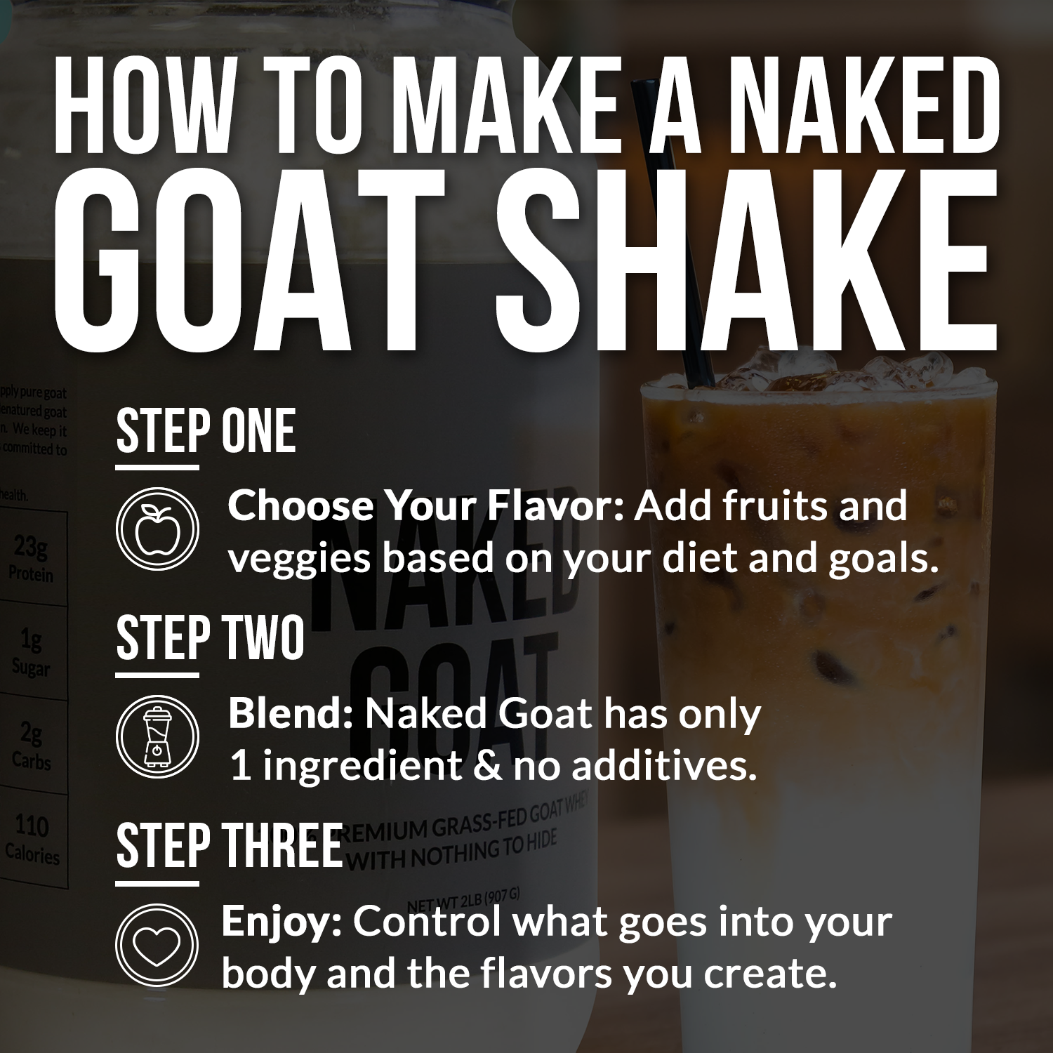 Chocolate Goat Whey Protein Powder - Chocolate - Post Workout Protein Blend