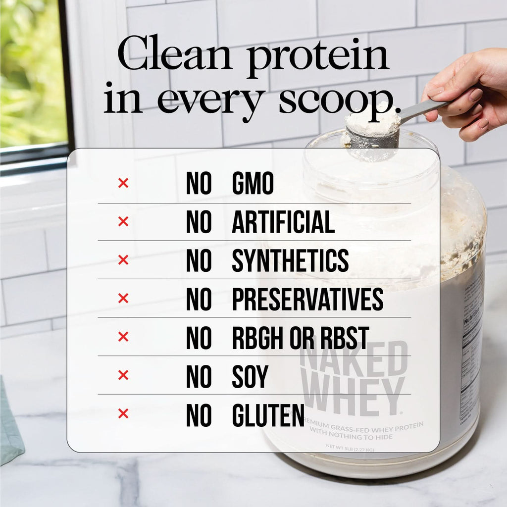 Grass Fed Whey Isolate Protein Powder - Unflavored - Post Workout Protein Blend