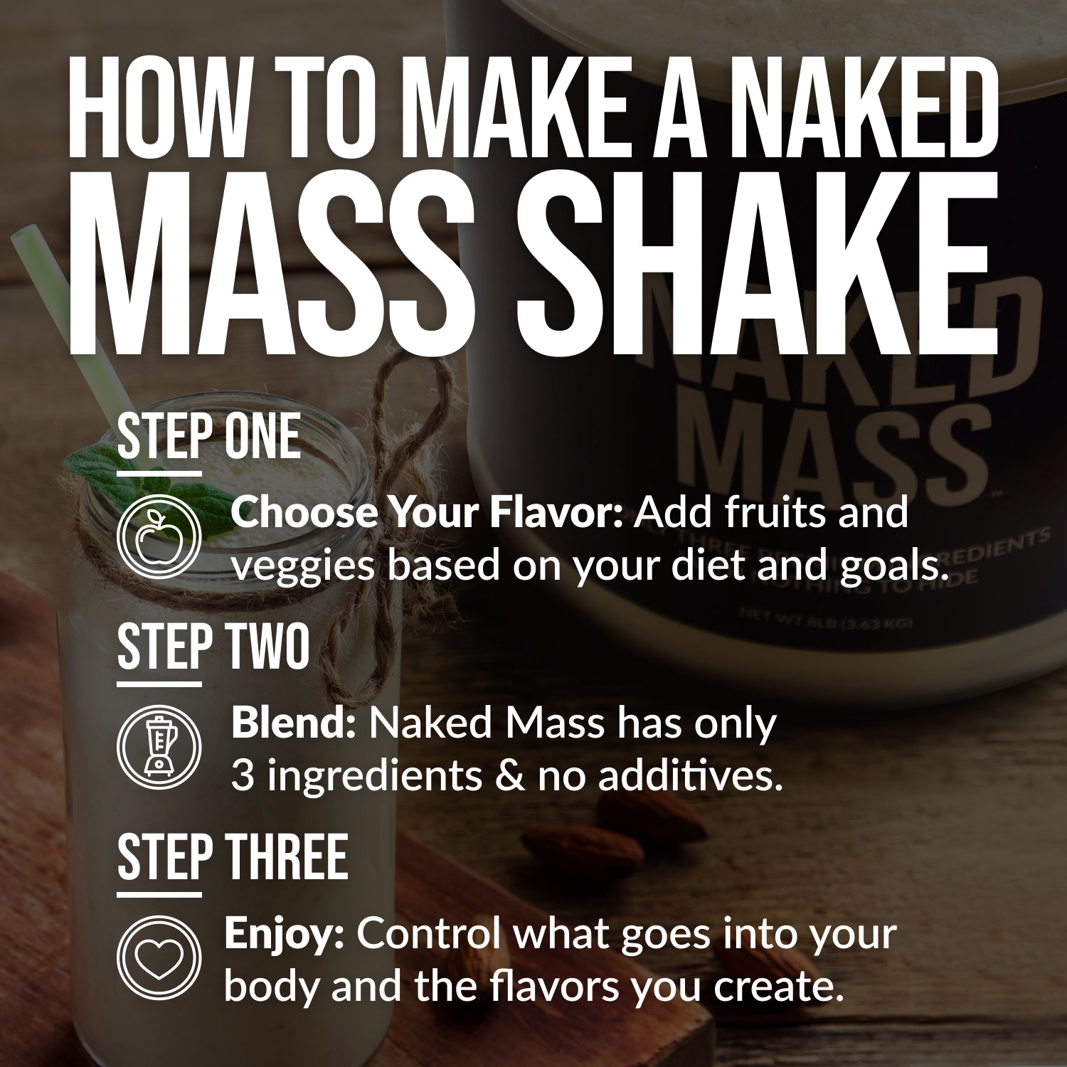 Mass Gainer Protein Supplement - Unflavored - Serious Muscle Building Nutrition