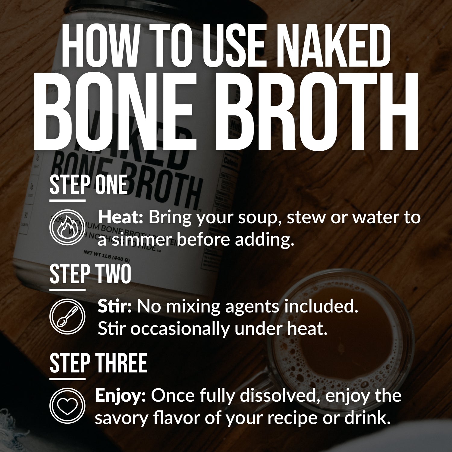 Bone Broth Protein Powder - Everyday Wellness Drink Mix