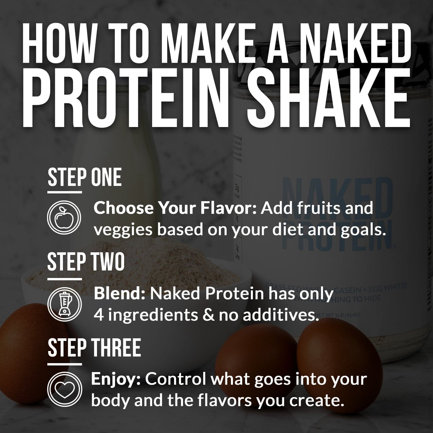 Protein Powder Blend - 1LB Egg Whey & Casein Protein Blend - 1LB - Post Workout Protein Blend