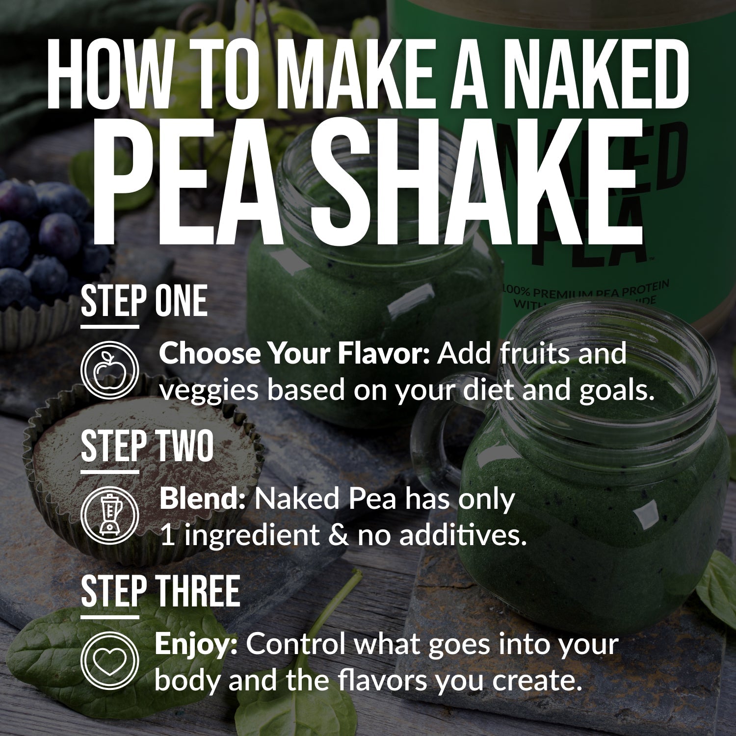 Pea Protein Powder - Unflavored - Simple Dairy Free Protein Powder