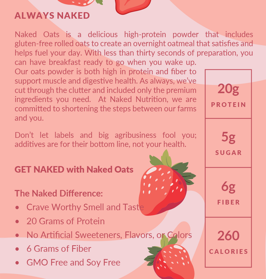 Strawberry Cream Protein Oats - Strawberry Cream - Daily Active Lifestyle Essential