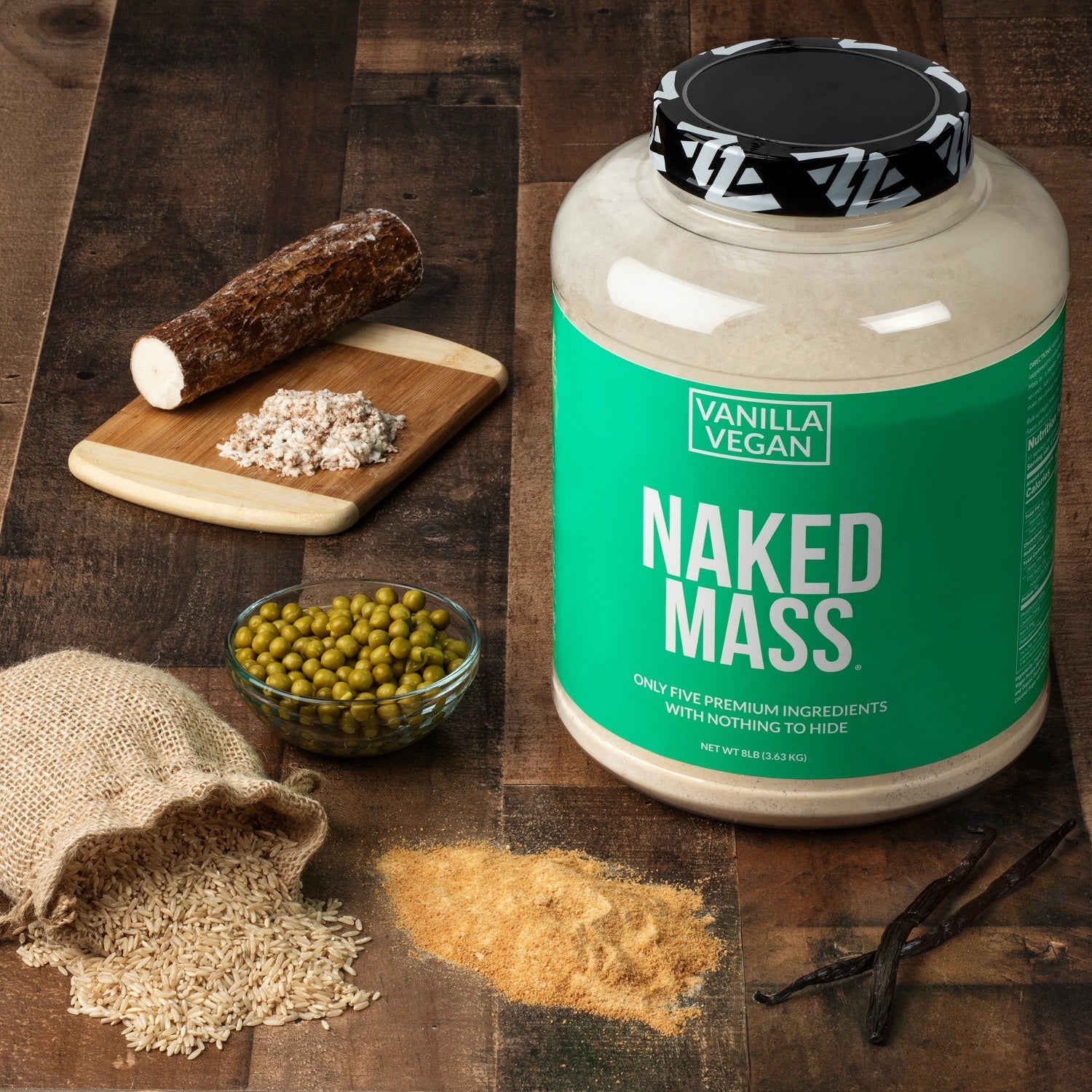 Vanilla Vegan Mass Gainer Supplement - Vanilla (Vegan) 12LB - Serious Muscle Building Nutrition