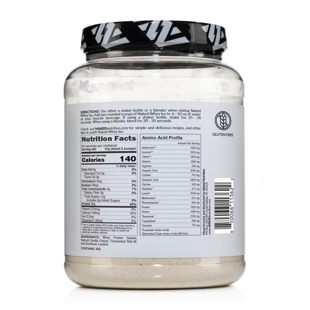 Vanilla Grass-Fed Whey Isolate Protein Powder - Vanilla - Post Workout Protein Blend