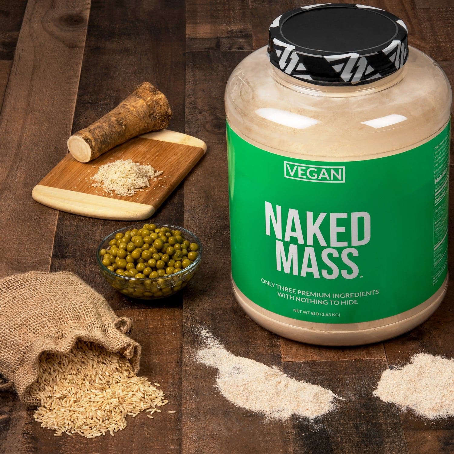 Vegan Mass Gainer Supplement - Unflavored (Vegan) 12LB - Serious Muscle Building Nutrition